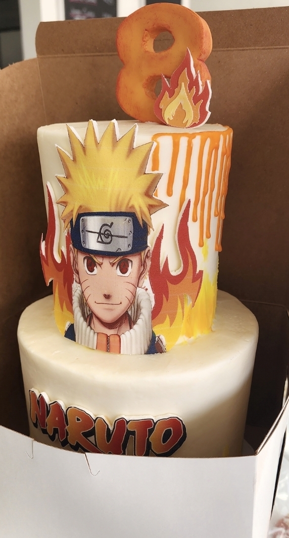 Naruto character themed cake